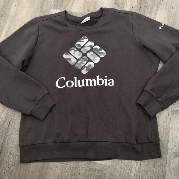 Columbia Sweatshirt Womens Size Medium GRAY Camo Logo Pullover XL5531 - Picture 6 of 7